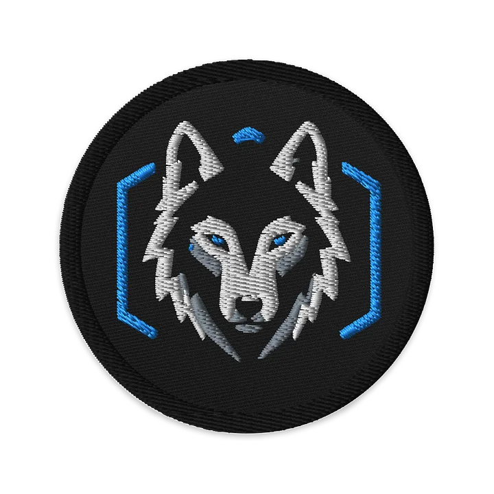 Geometric Wolf Head Embroidered Patch product image (1)