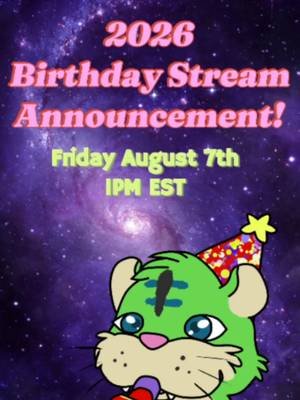Announcing my birthday stream! I hope to see you all there!! #birthday #fyp #furry #twitchstreamer #twitch