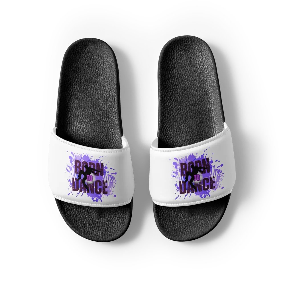 Born to Dance His Silhouette Men's Slides product image (8)