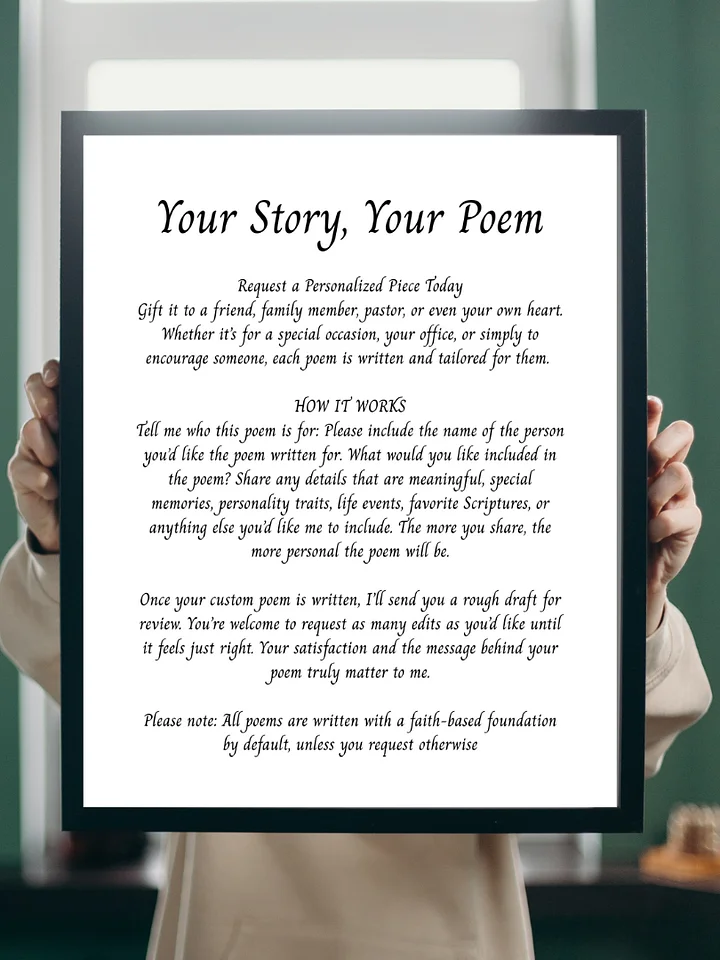 Custom Poem with Title at the Top product image (1)