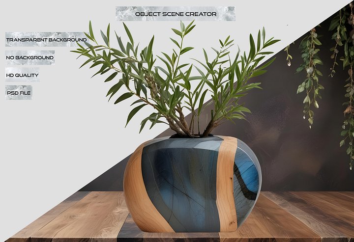 Eclipse Harmony – Decorative Vase PNG product image (2)