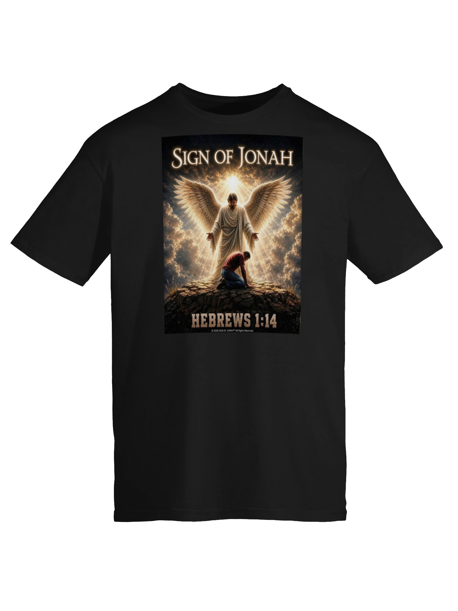Sign Of Jonah™ Band T Shirt (Hebrews 1:14) product image (10)