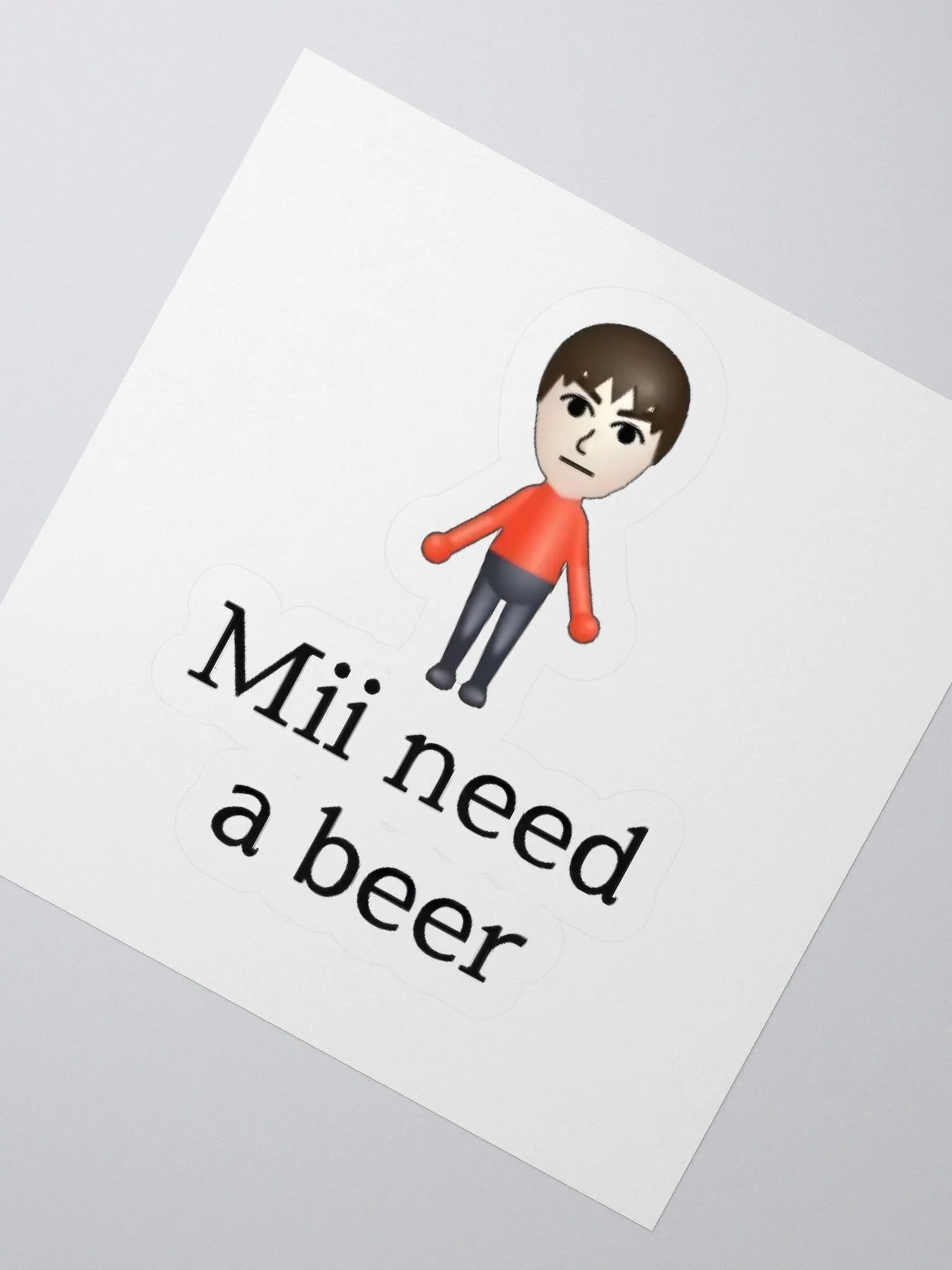 Mii Need A Beer Sticker product image (2)
