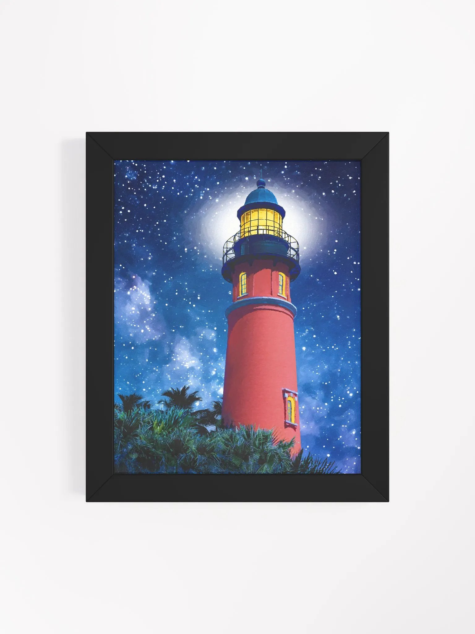 Ponce de Leon Inlet Lighthouse at Night Studio Framed Print product image (4)