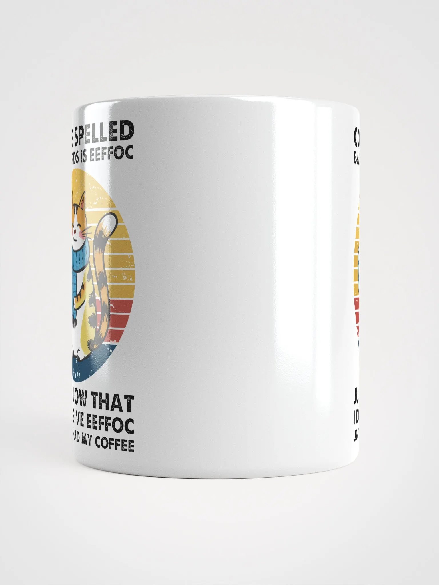 Sunset Cat Coffee Backwards Mug product image (5)
