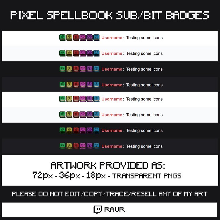 Twitch Pixel Spellbooks - Sub/Bit Badges product image (2)