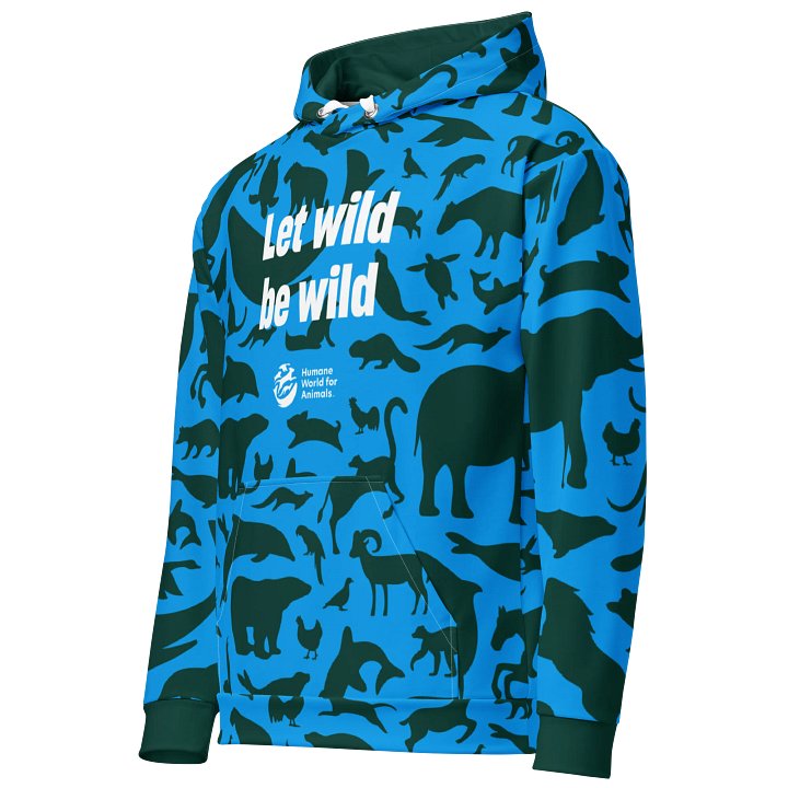 Animal Print Hoodie - Green on blue product image (2)