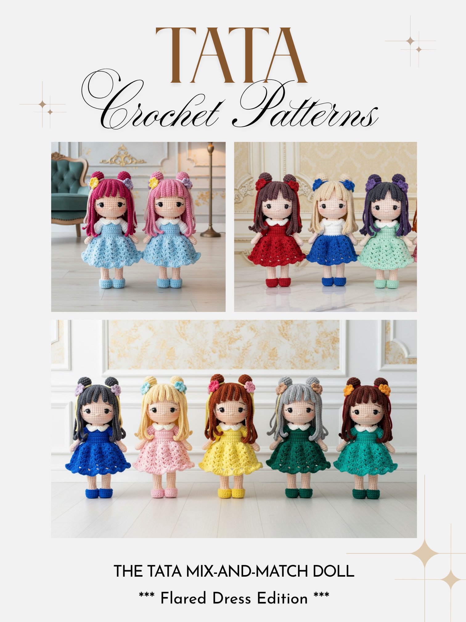 PDF _ The Tata Mix-and-Match Doll _ Flared Dress Edition Crochet Pattern product image (4)