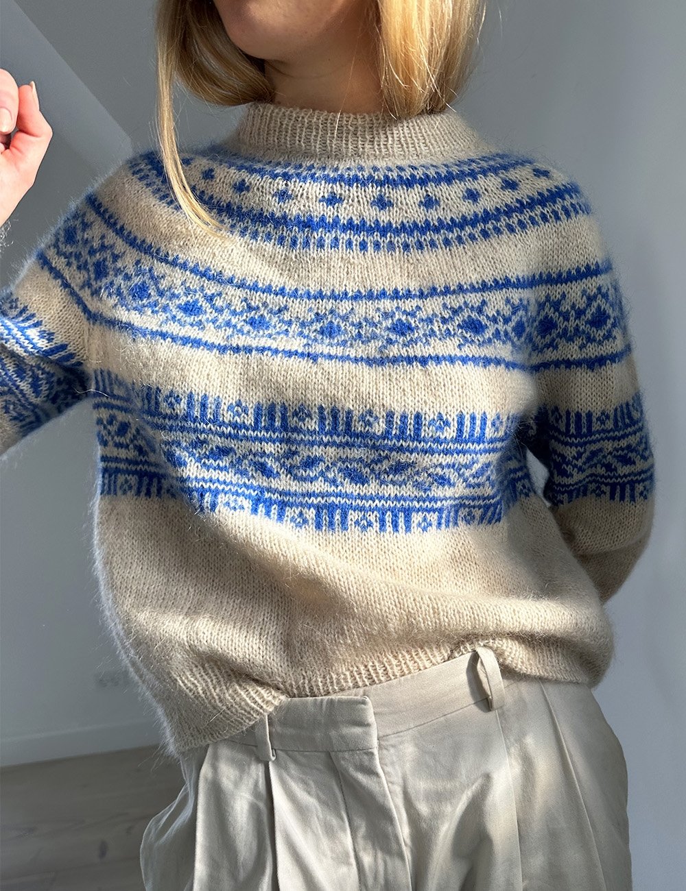 Porcelain Yoke Knitting Pattern product image (4)