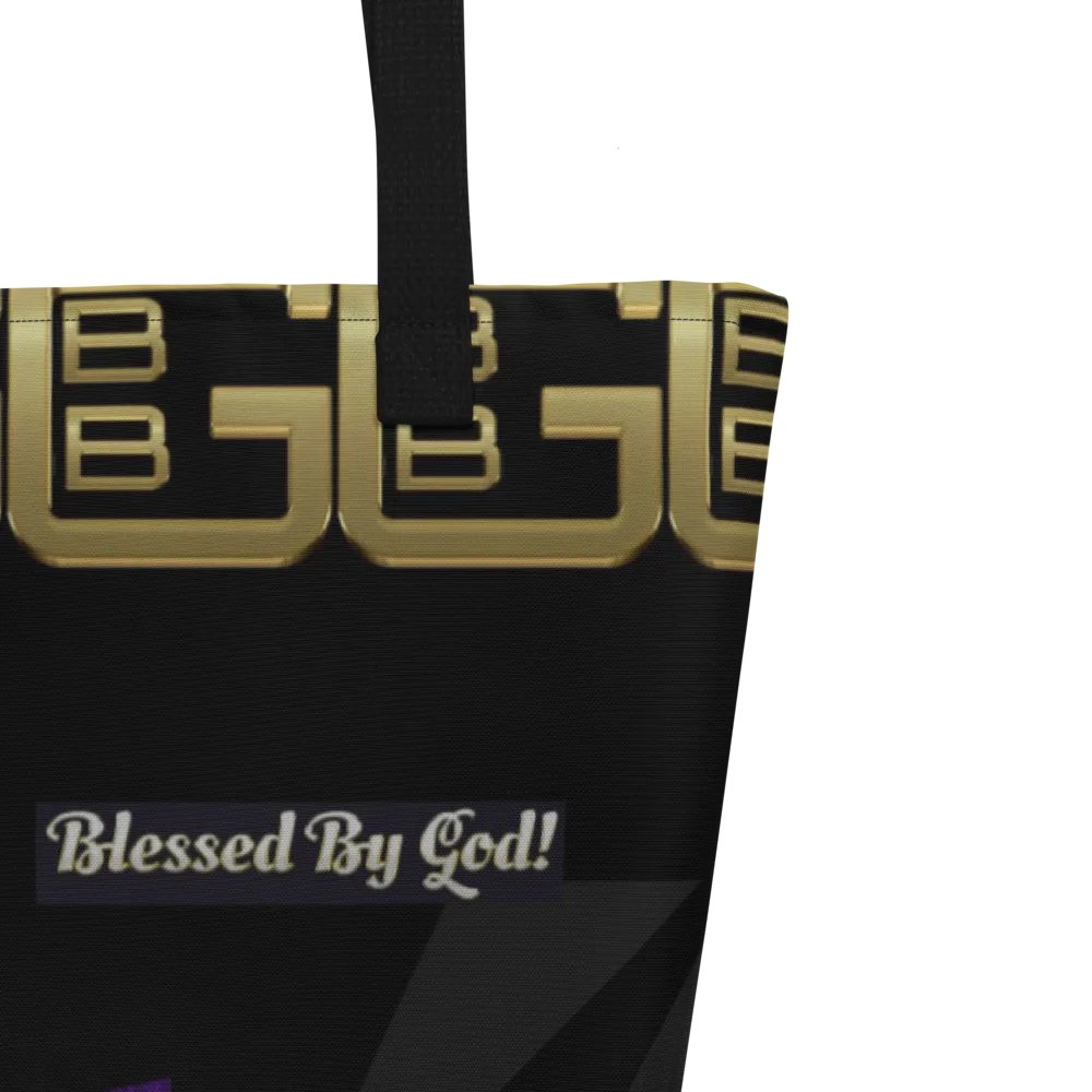 Black with Diamonds BBG Tote Bag with Pocket product image (3)