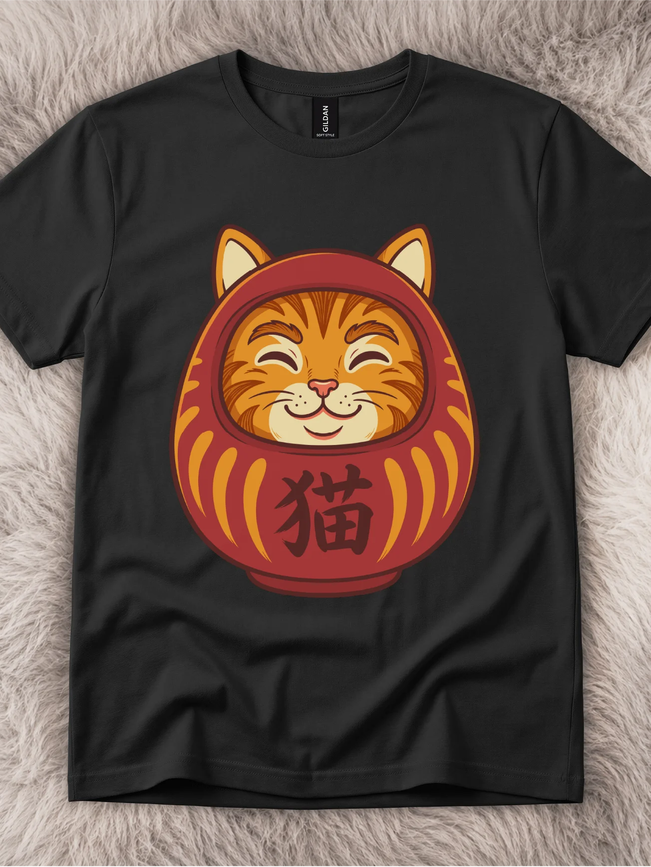 Daruma Orange Cat Shirt product image (1)