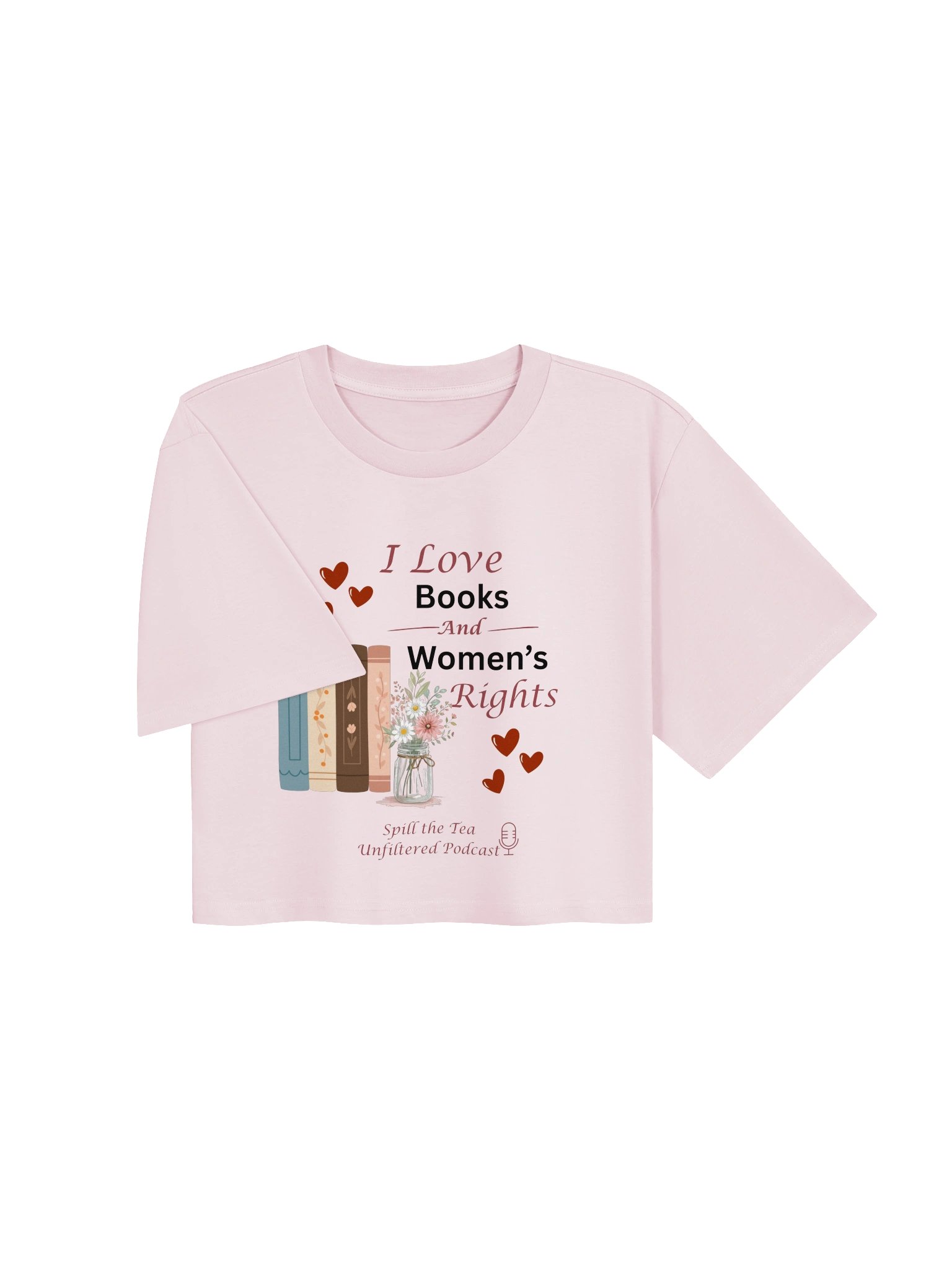 I Love Books and Women’s Rights Crop Tee product image (9)