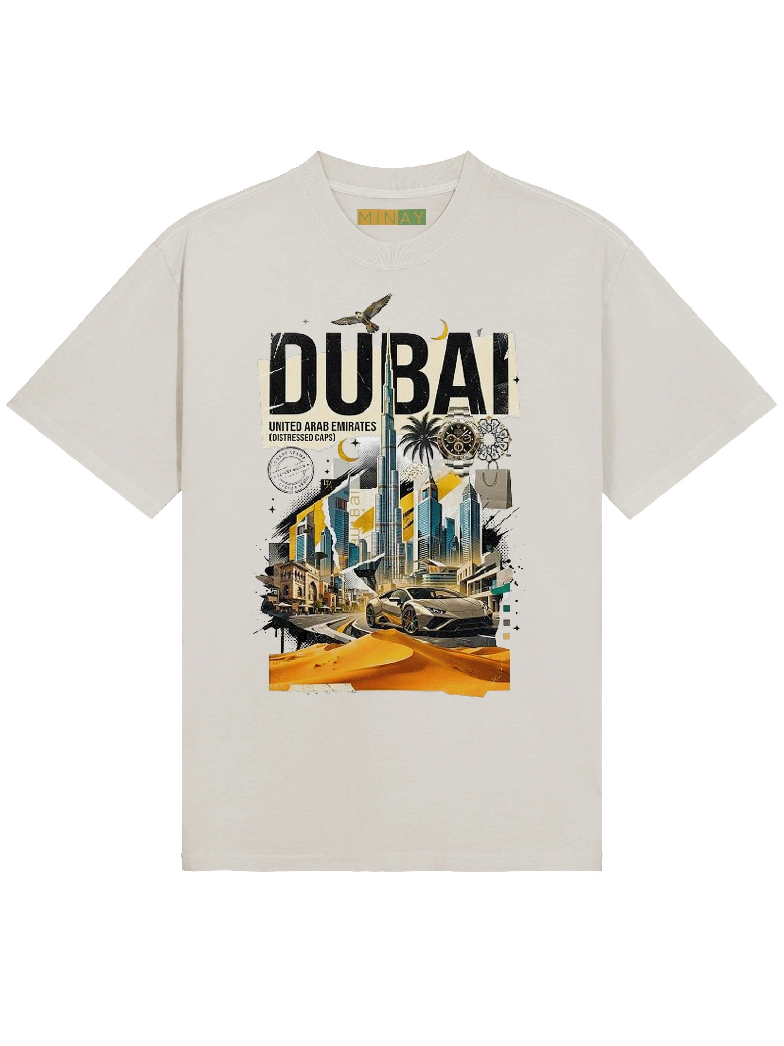 Dubai UAE Skyline Streetwear Tee | Vintage Luxury Graphic Tee product image (1)