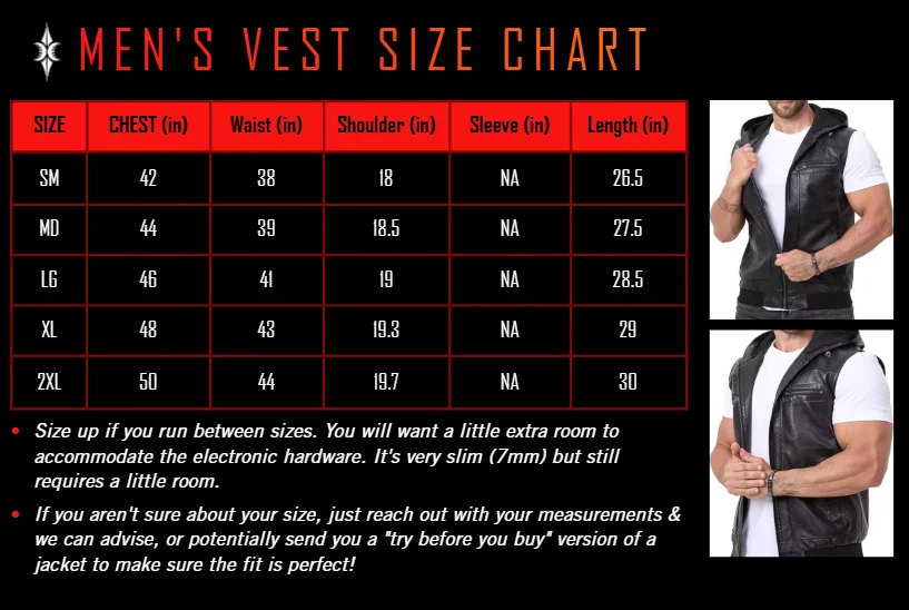 Mens Classic Leather Moto Vest product image (3)