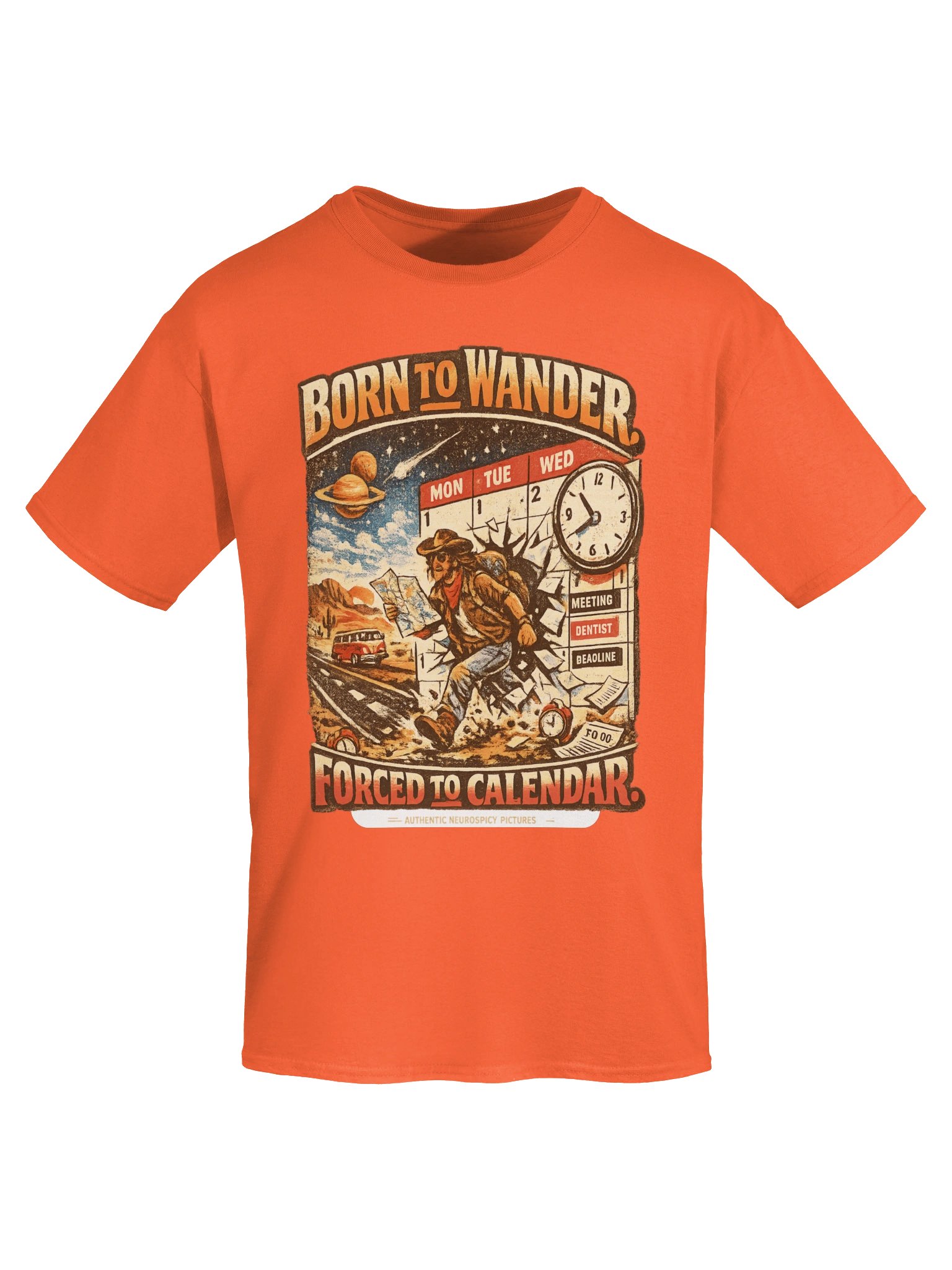 Born to Wander, Forced to Calendar Tee product image (24)