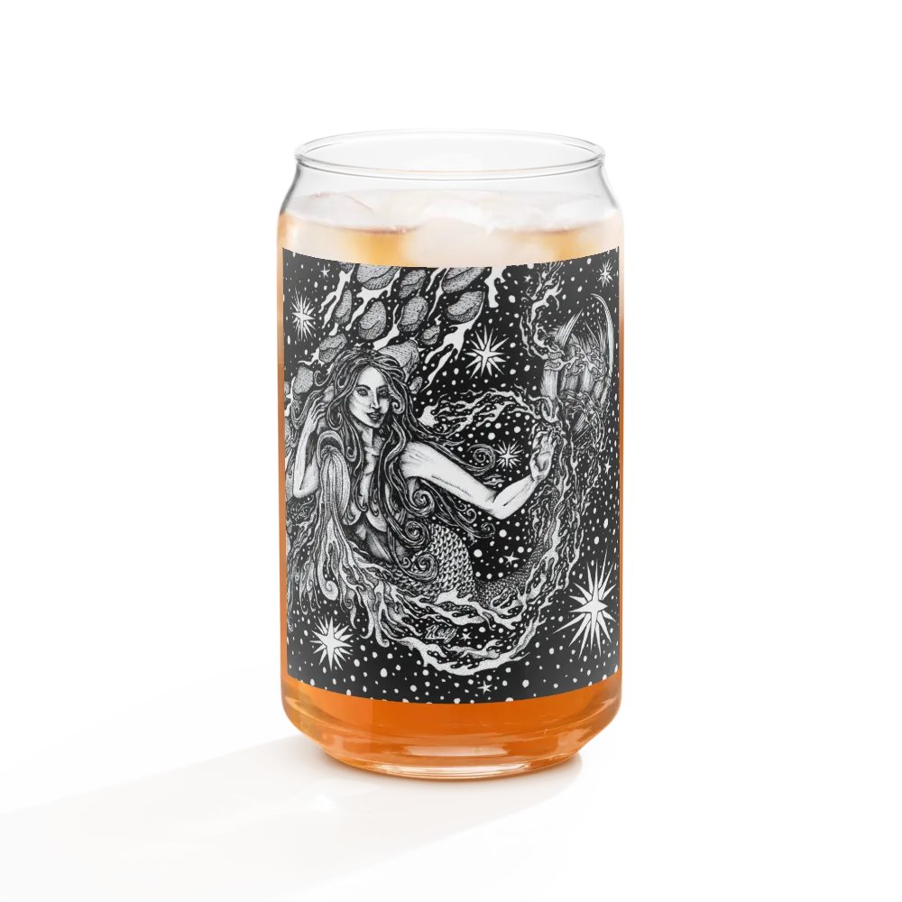 Aquarius Zodiac Can-Shaped Glass product image (11)