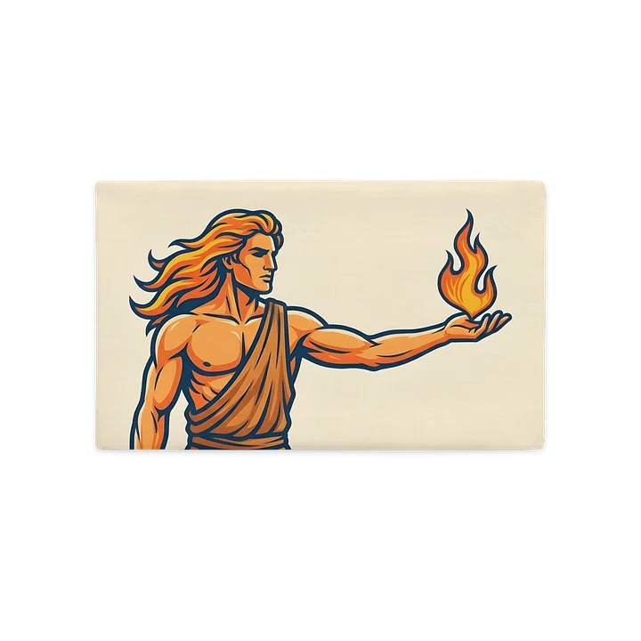Prometheus_Pyrography - The Titan & Fire In Your Hand, Pillow Case product image (1)