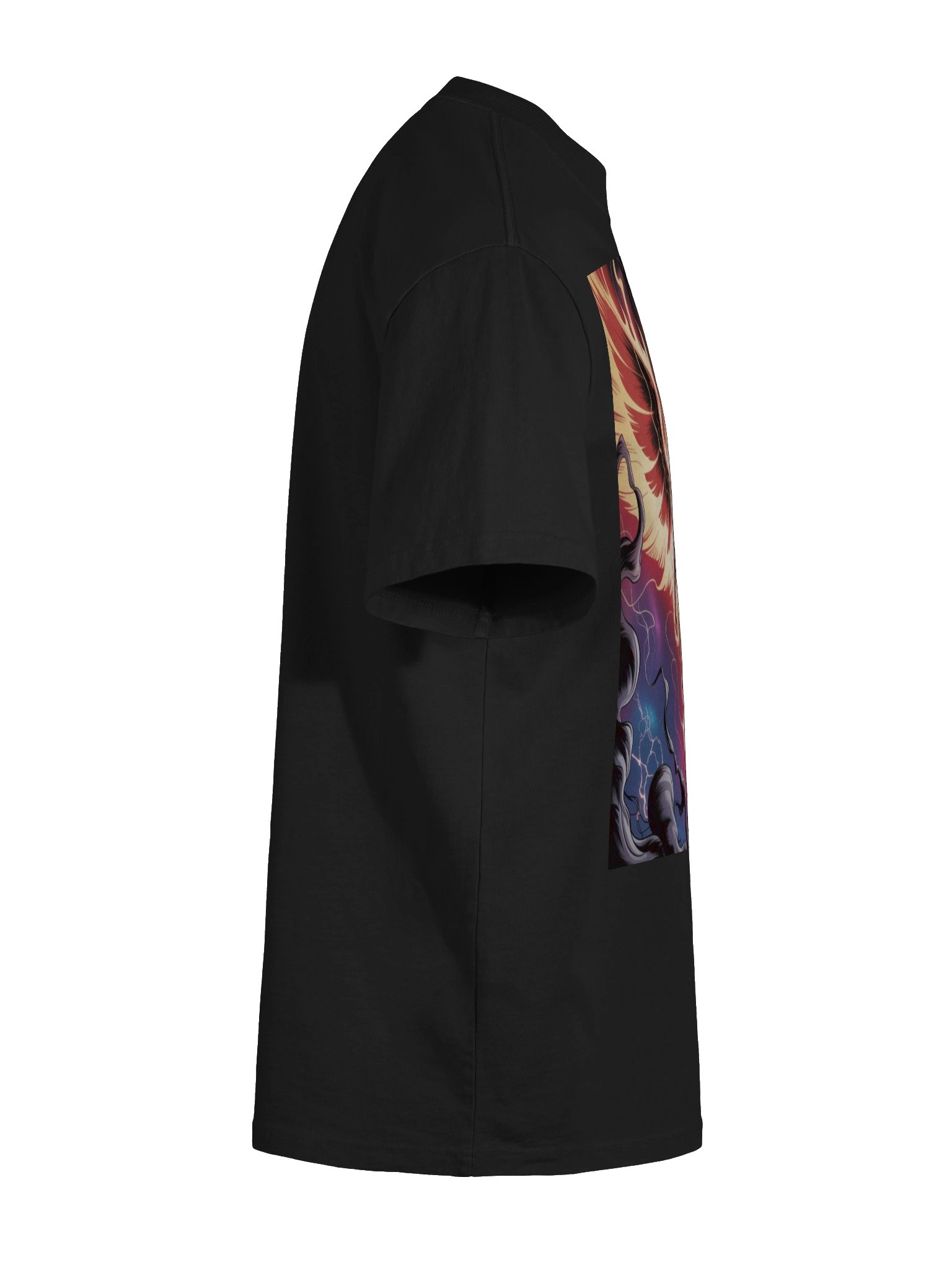 Dark Phoenix Celestial Inferno Oversized Faded T-Shirt – Flame Wing Fury product image (11)