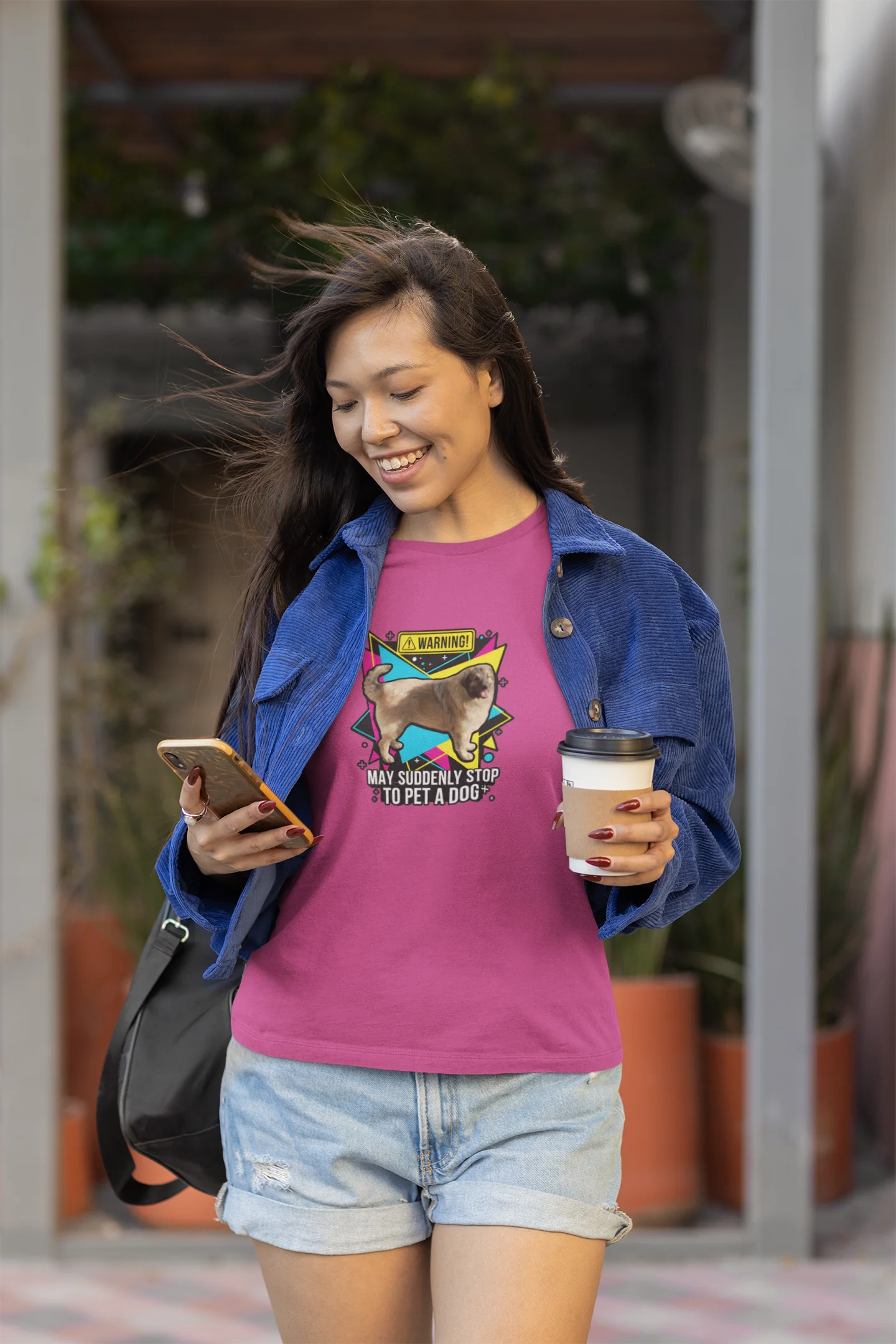 Warning - May Stop Pet Dog Retro Shirt product image (5)
