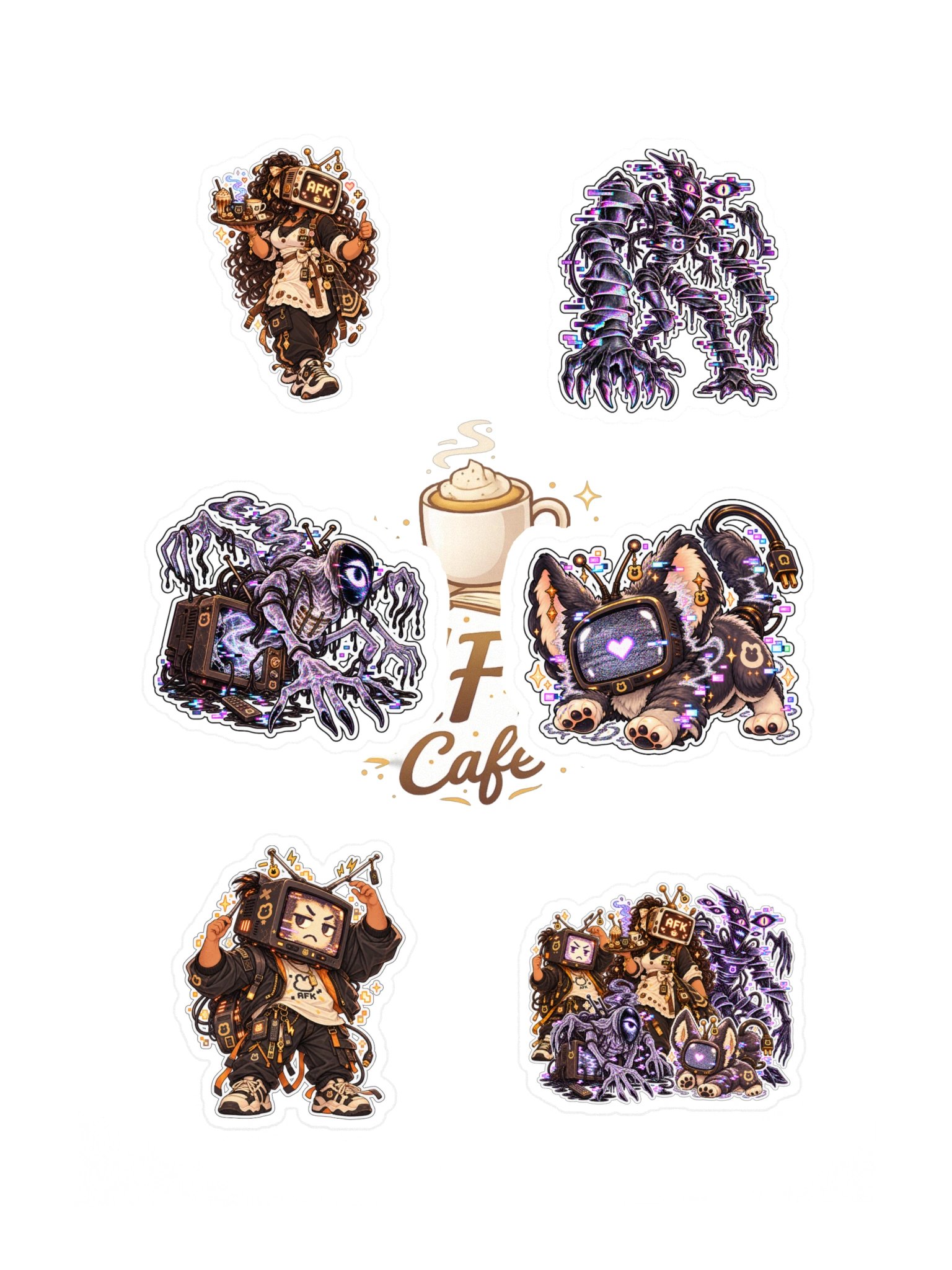 Pop Rock Poltergeists: Static Entities — 6 Sticker Pack product image (3)