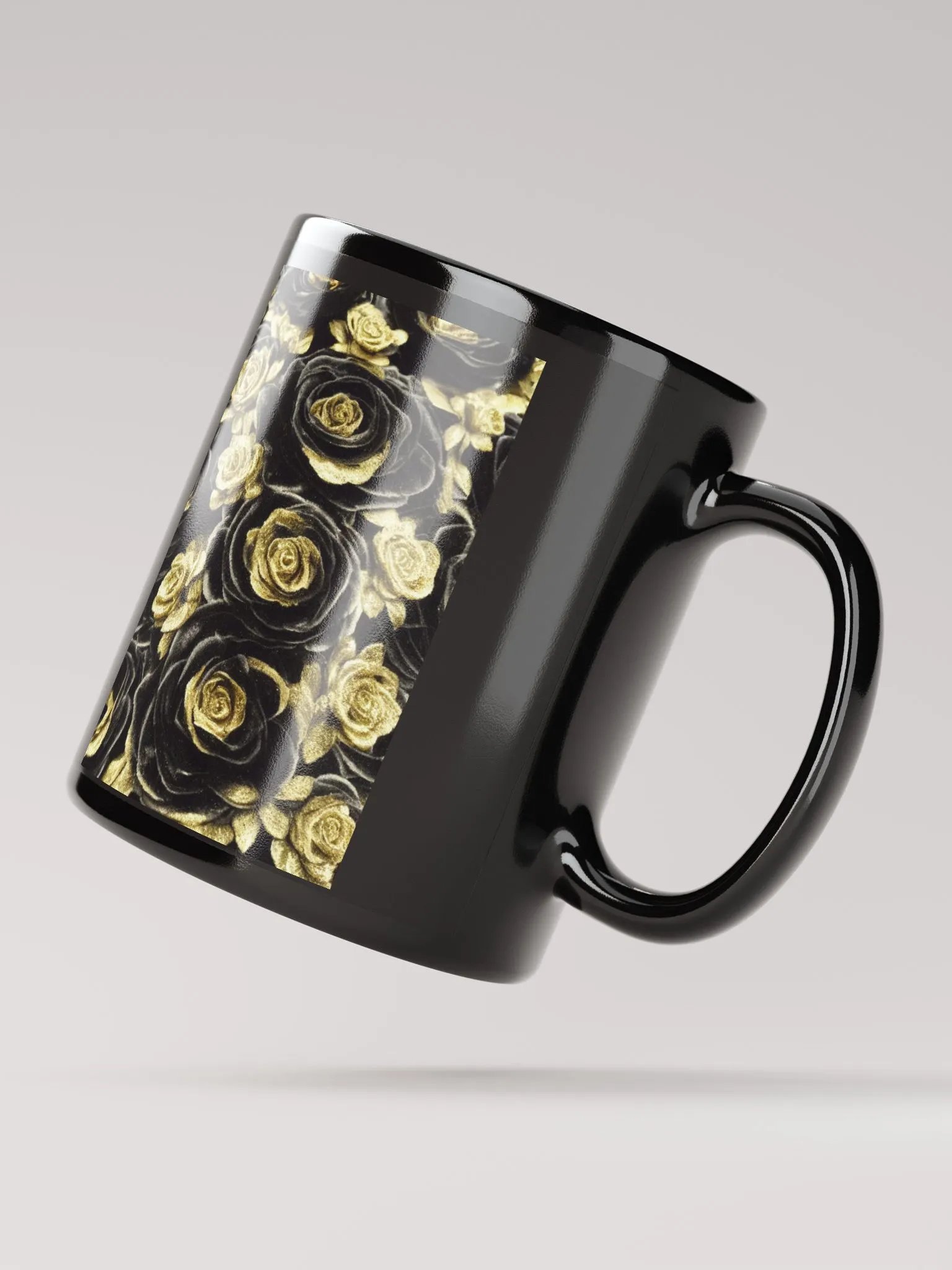 Gold & Black Roses Mug product image (2)