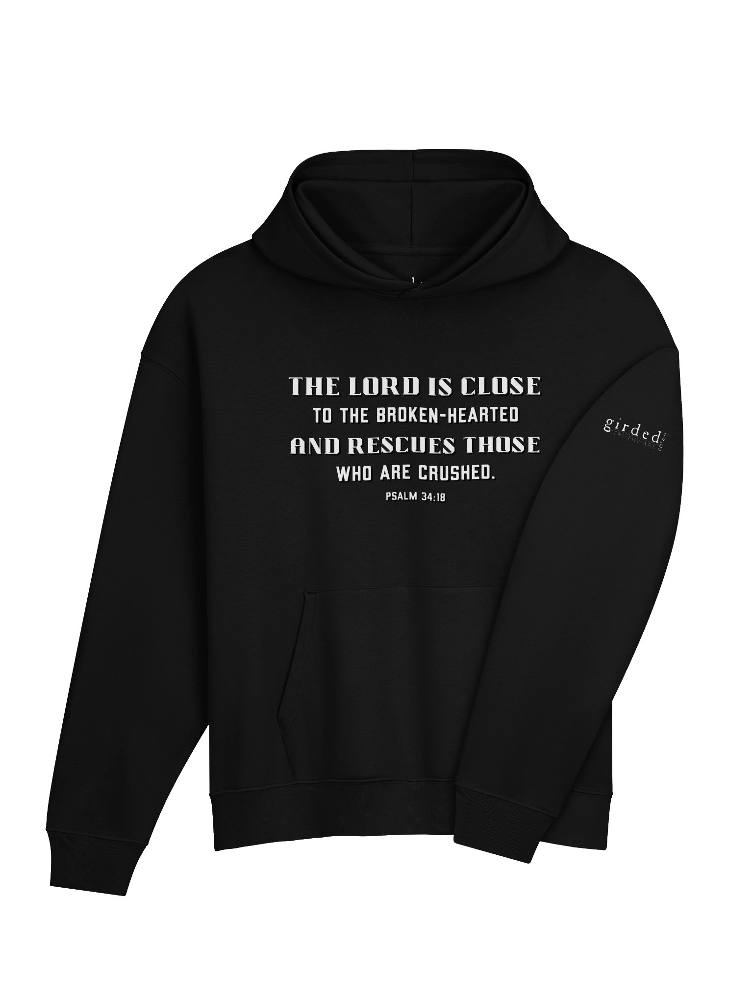 Close to the Broken Hearted Psalm 34:18 Hoodie product image (4)
