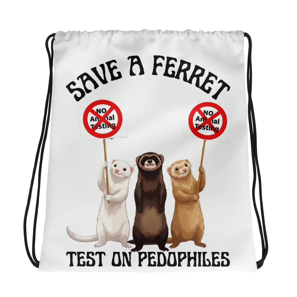 No Animal Testing Drawstring Bag product image (1)