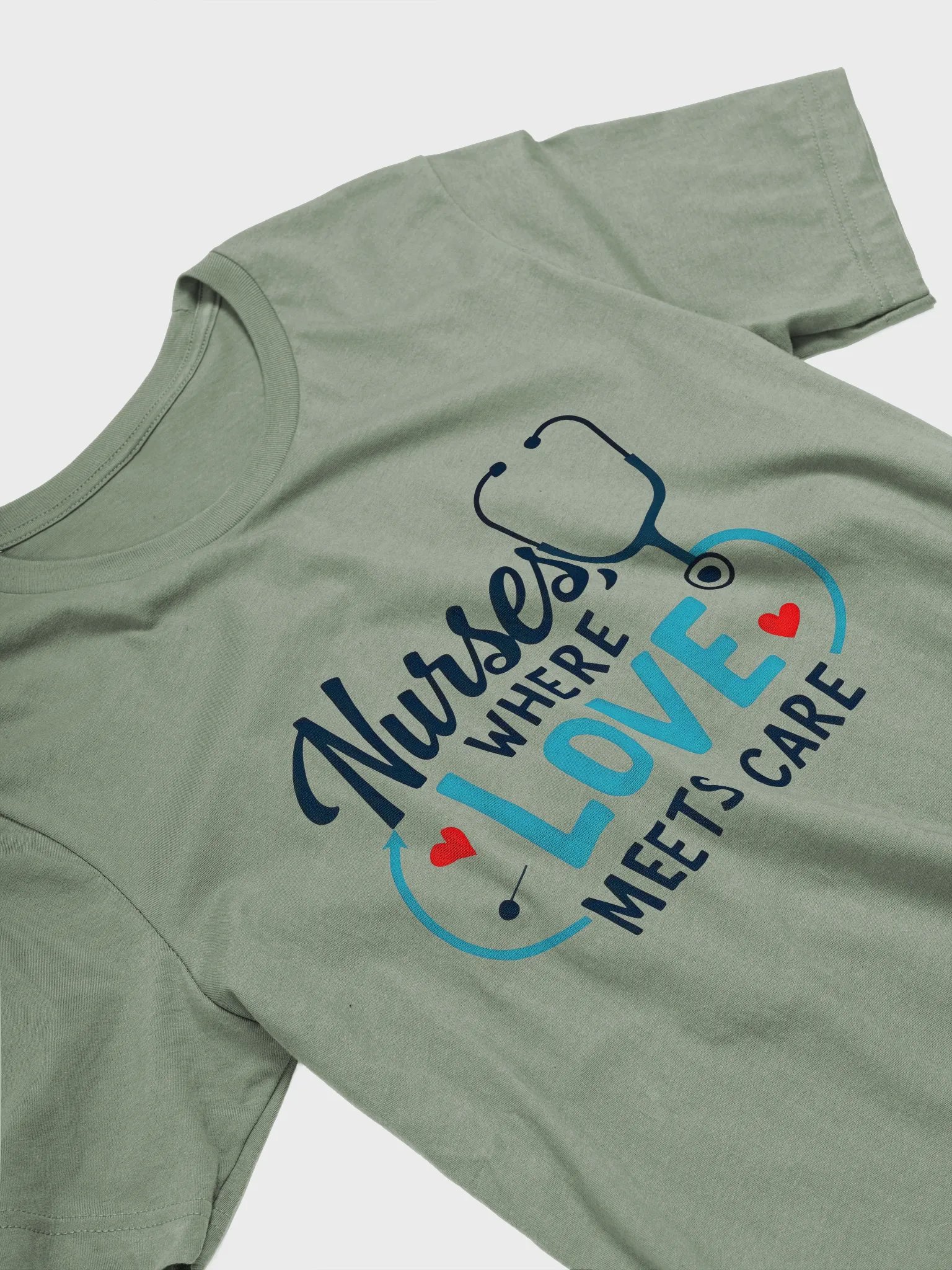 Love Meets Care Nurses T-Shirt product image (26)