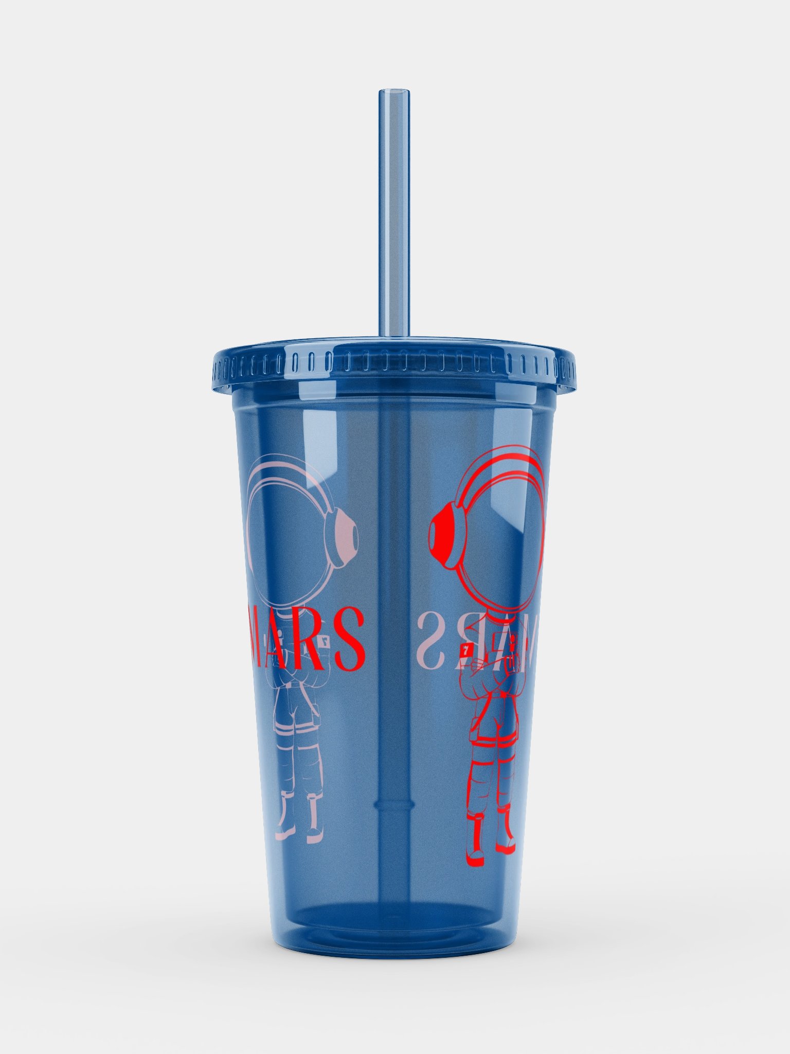 MARS Astronaut Tumbler in Blue & Clear Colors product image (1)