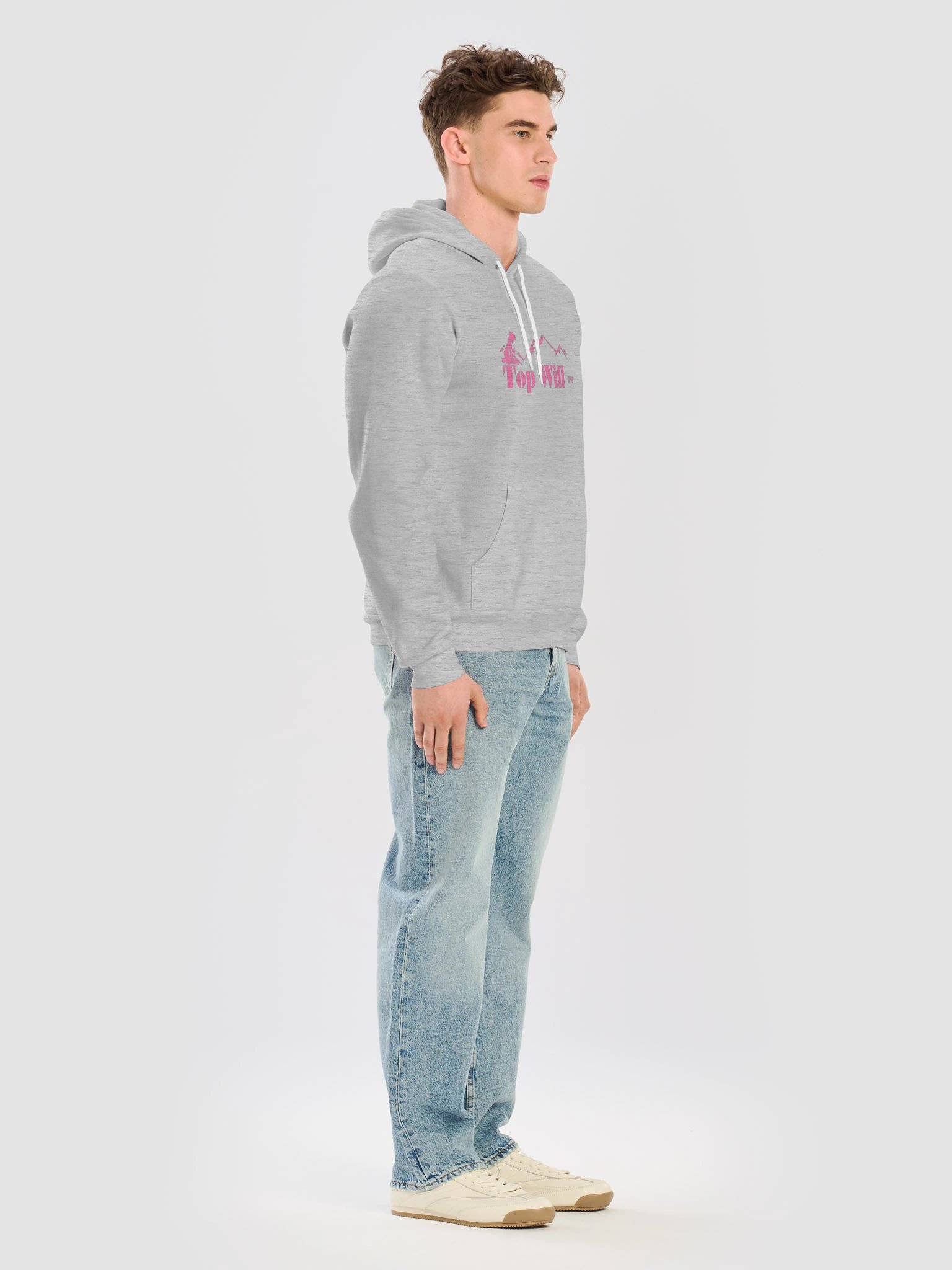 Top Will ™ Grey & Pink Supersoft Hoodie product image (7)