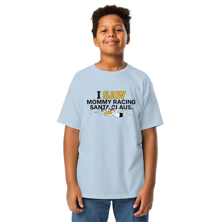 I SAW Mommy Racing Santa Claus Youth Tee product image (1)