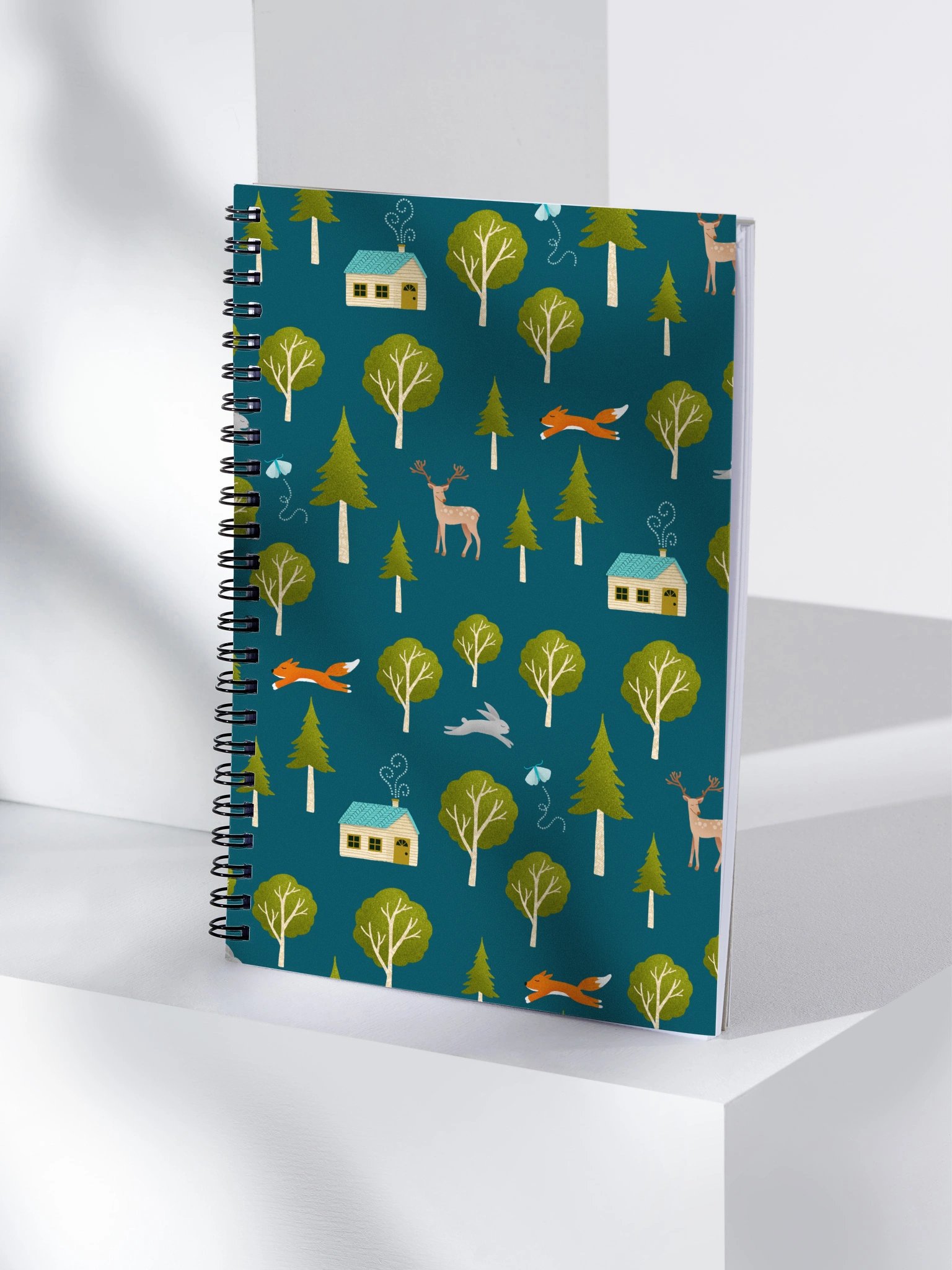 Cozy Cabin and Forest Animals Notebook product image (4)