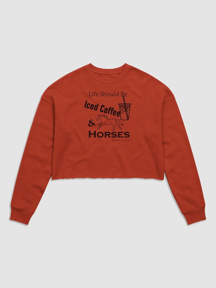 Iced Coffee and Horses Crop Sweatshirt product image (1)