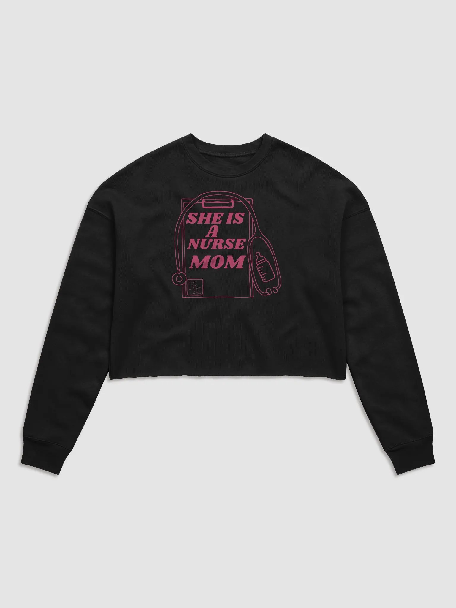 Nurse Mom Stethoscope Crop Sweatshirt product image (1)