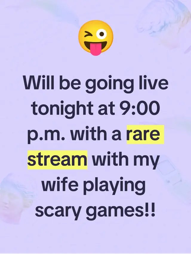 going live with my wife tonight!!  #streamer #gamertok #horror #wife
