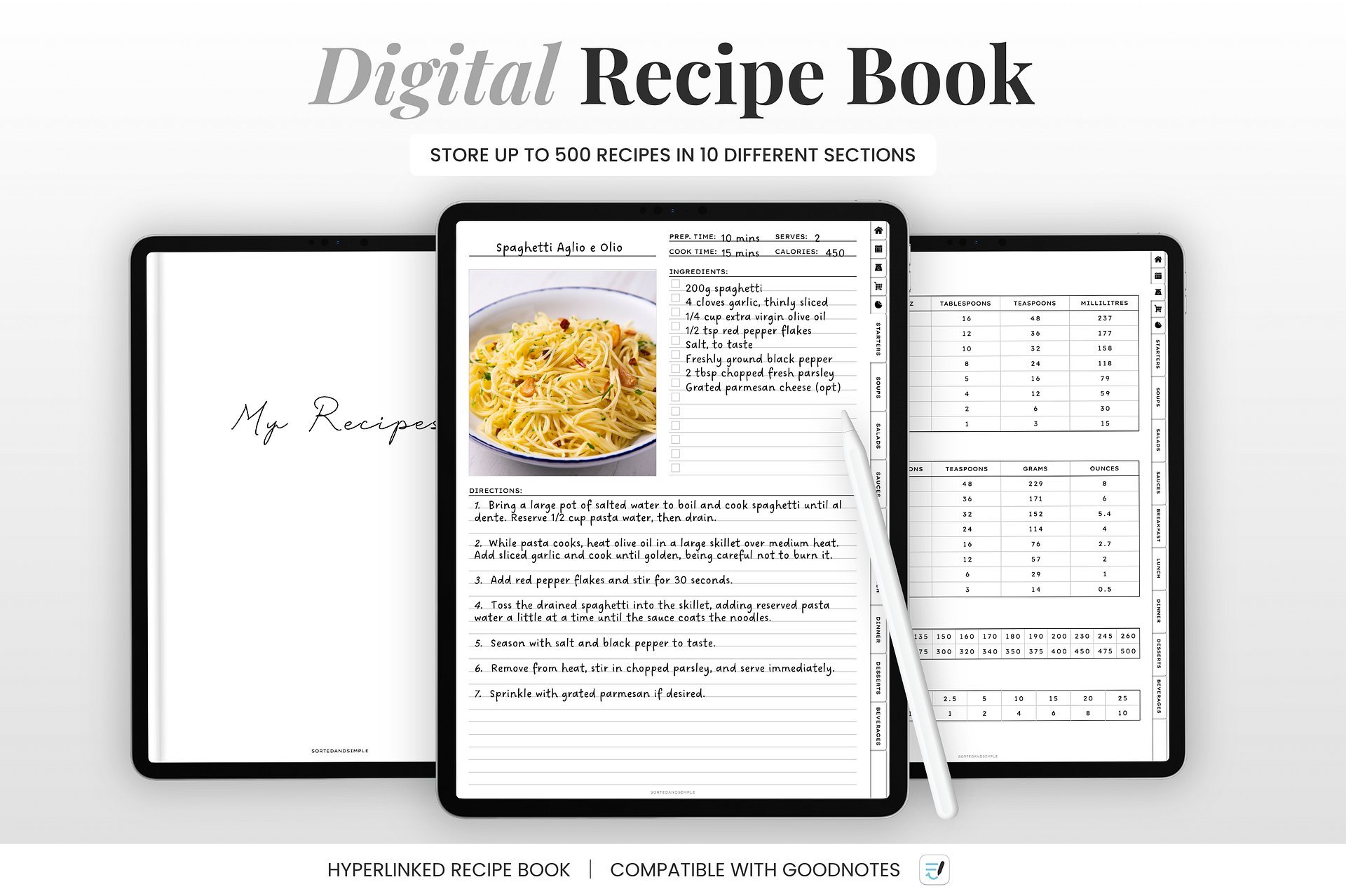 Digital Recipe Book - White product image (1)