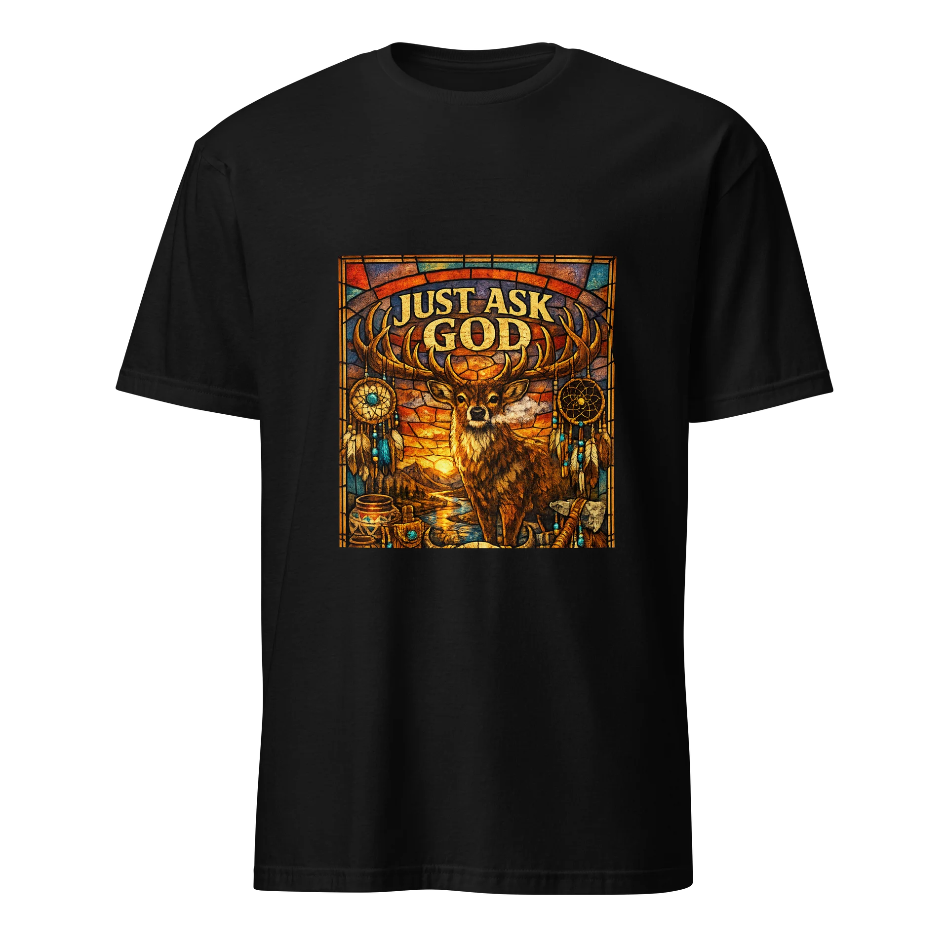 Divine Deer Stained Glass T-Shirt product image (1)