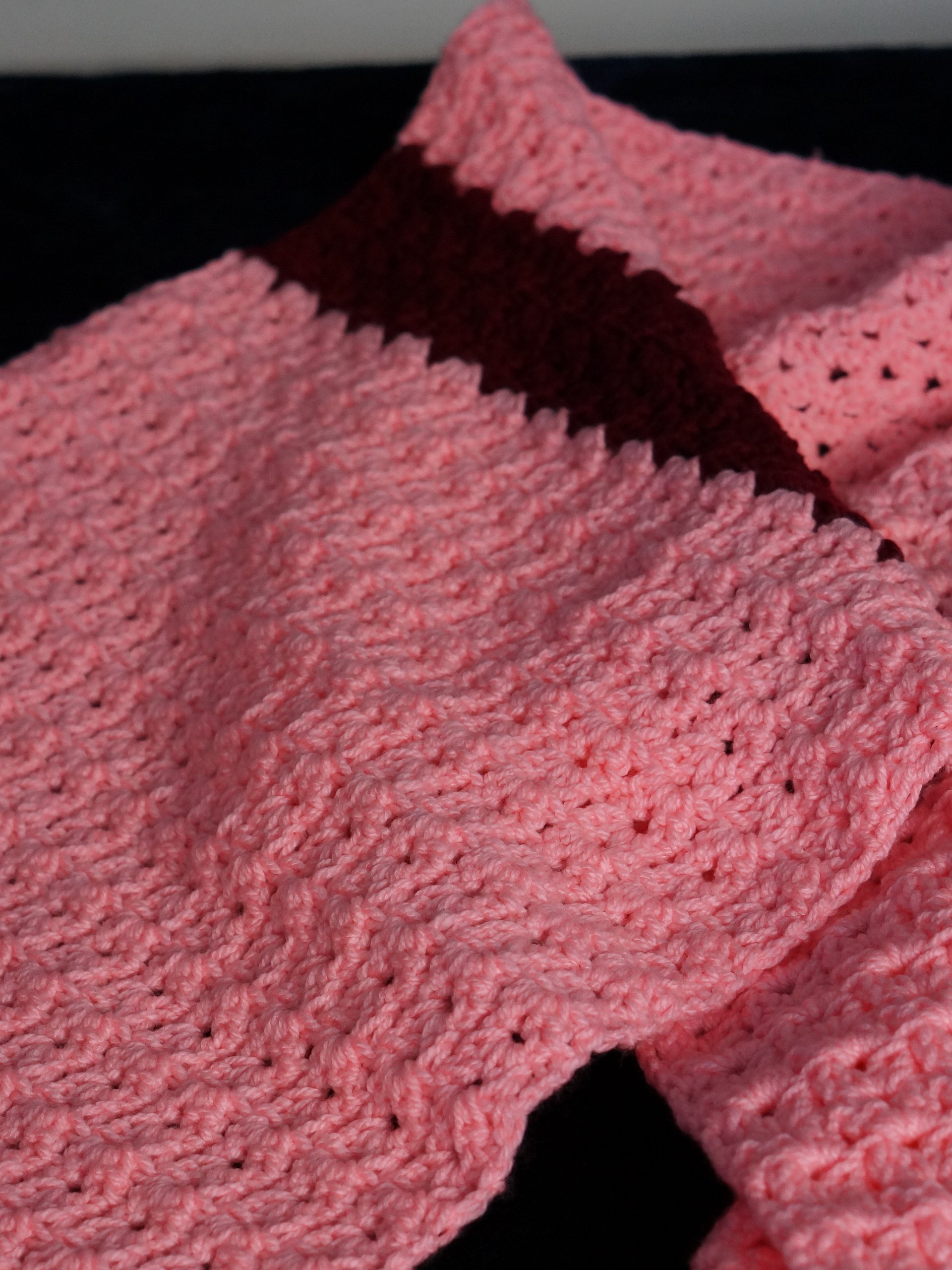 Rectangular double v stitch shawl crochet pattern product image (2)