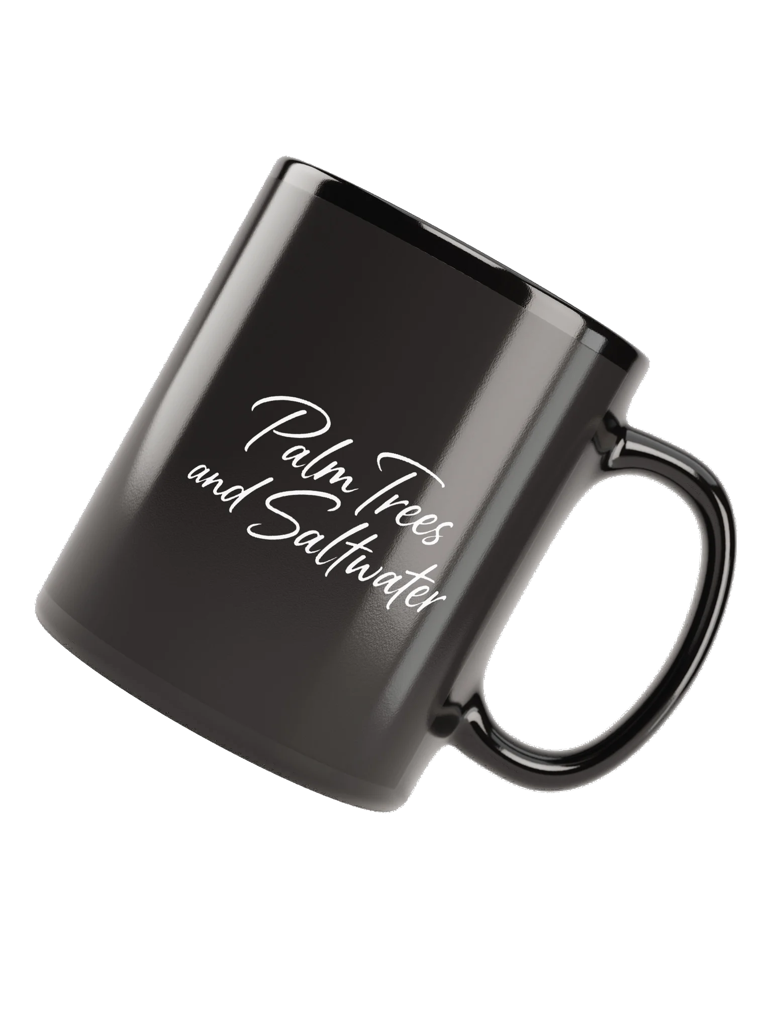 Palm Trees & Saltwater Black Mug product image (11)