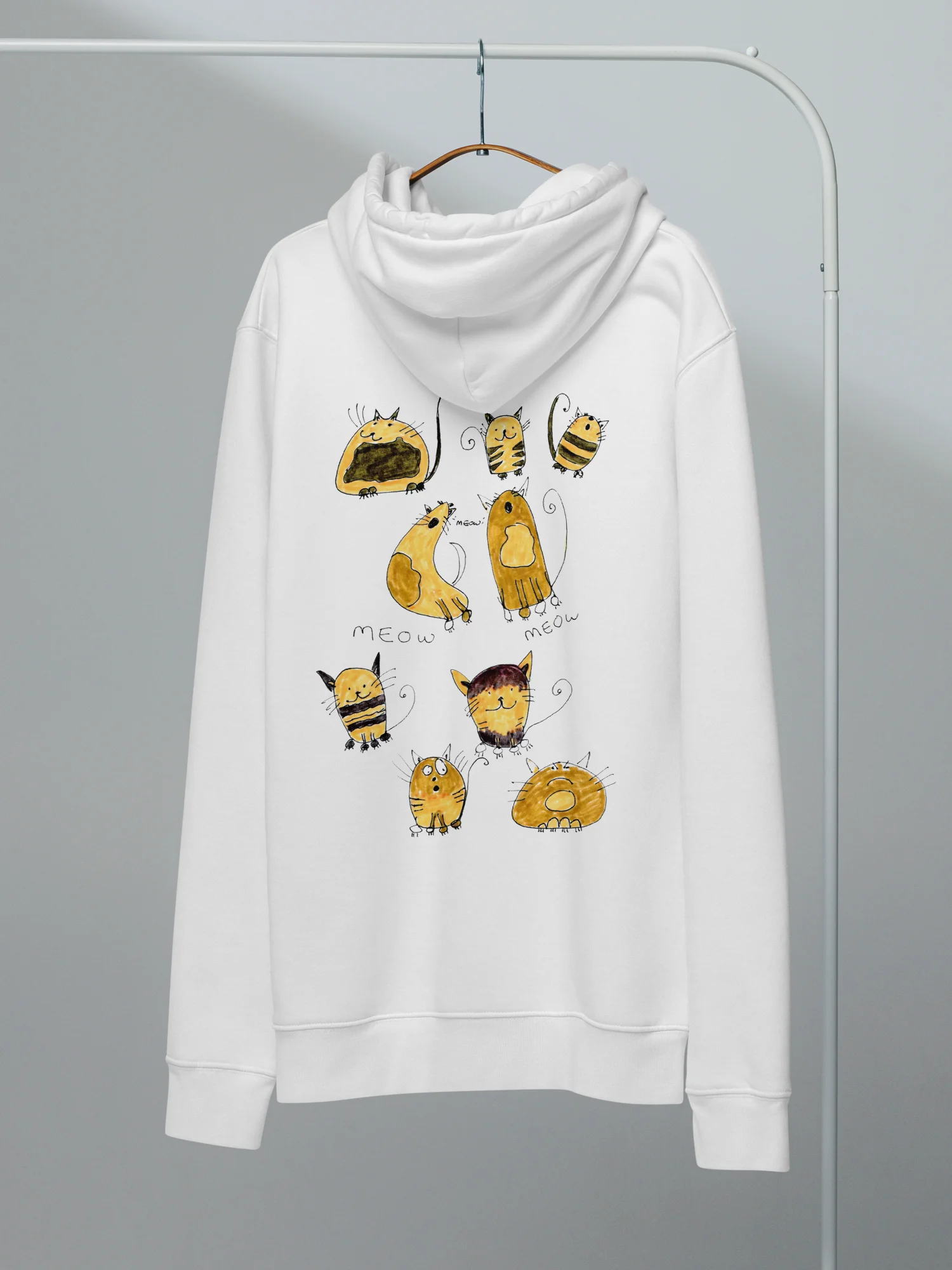 Abstract Cool Cats Unisex Organic Hoodie product image (7)