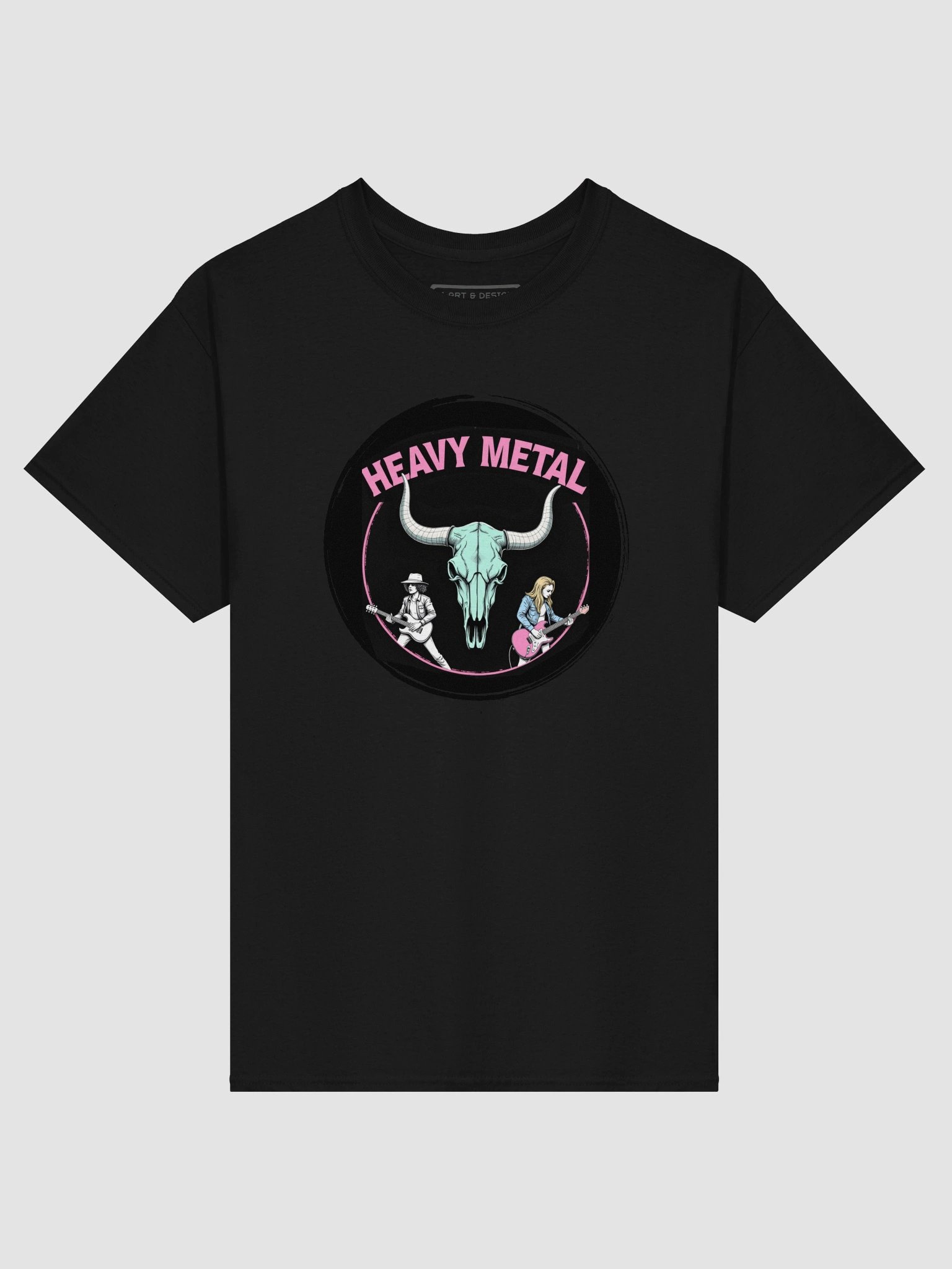 Riff Riders: Skull & Strings Syndicate - Heavy Metal - M-ART & DESIGN Tee product image (1)