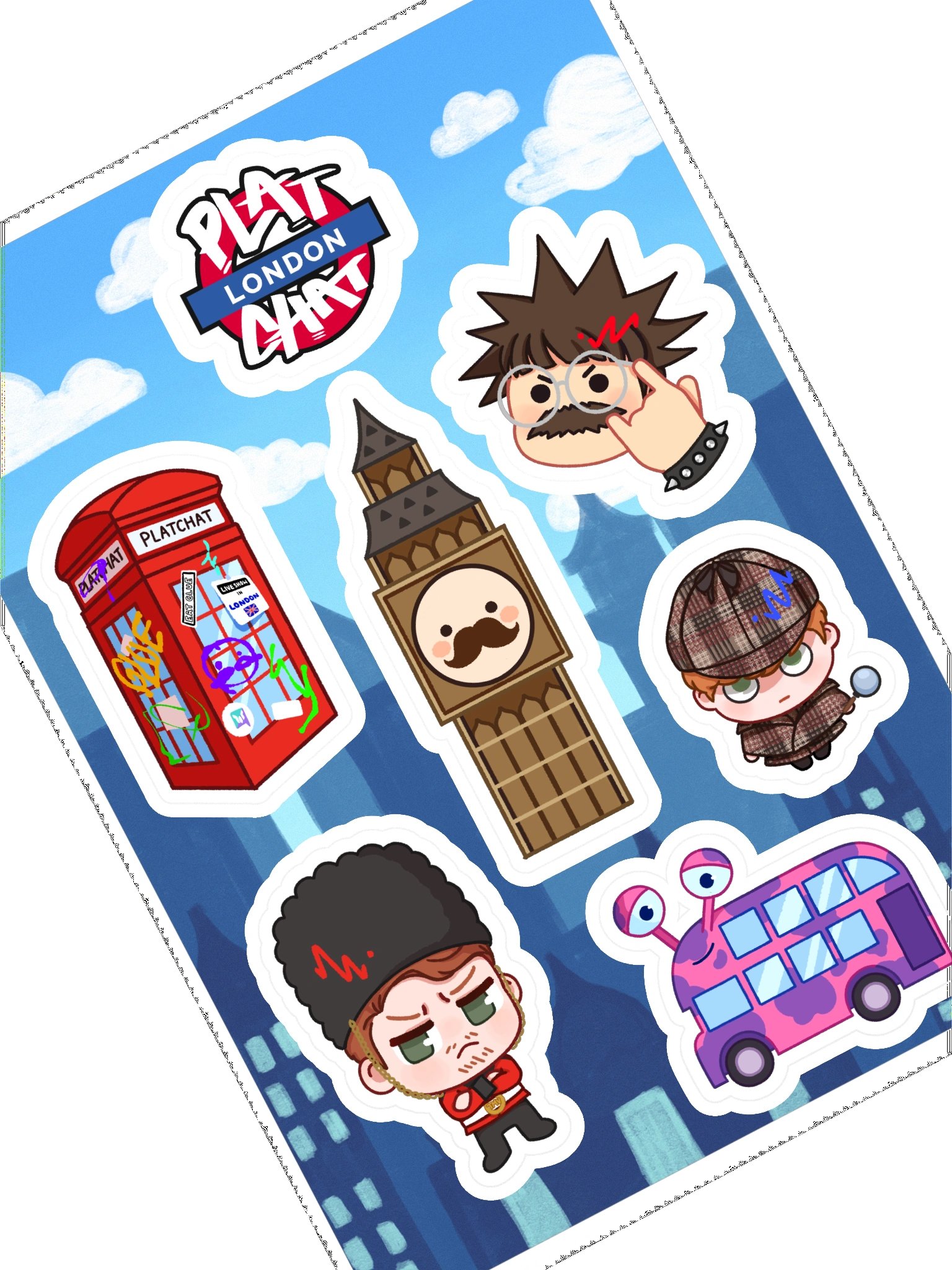 Plat Chat London Sticker Pack product image (1)