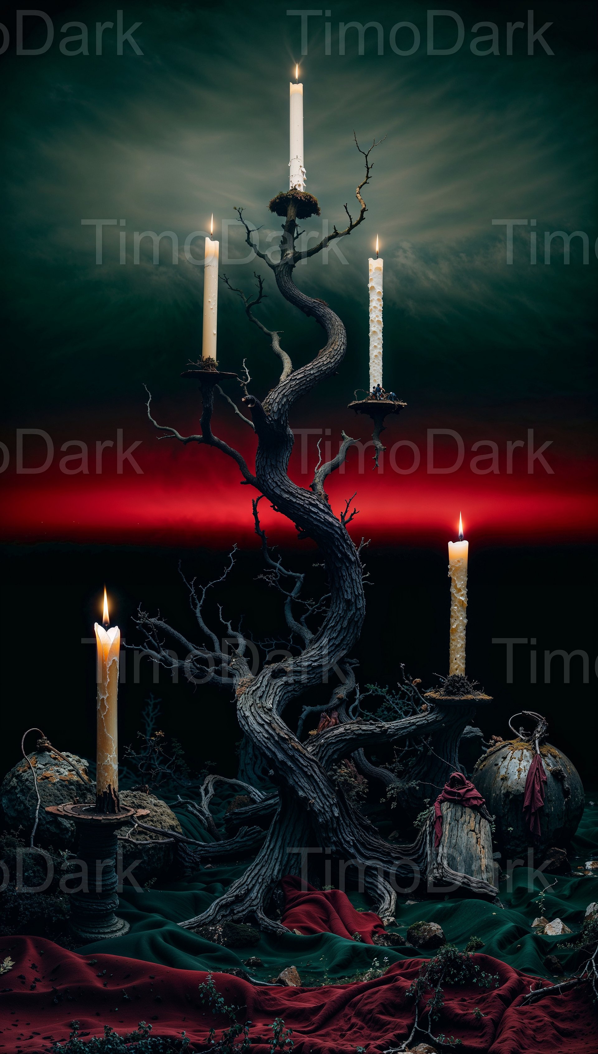 Candlelit Solstice Phone Wallpaper product image (1)