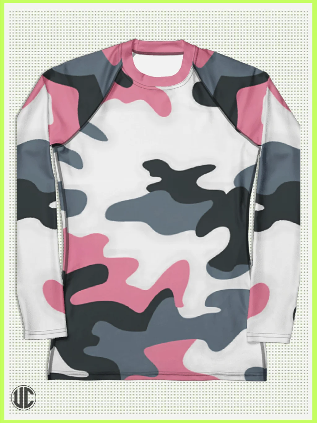 Bubblegum Pink Urban Camo - Women’s Rash Guard product image (3)