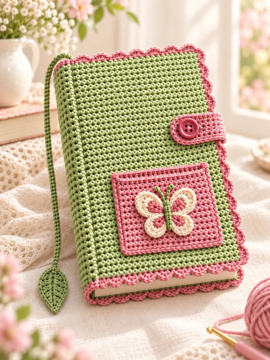 Butterfly Pocket Book Cover Crochet Pattern PDF product image (4)