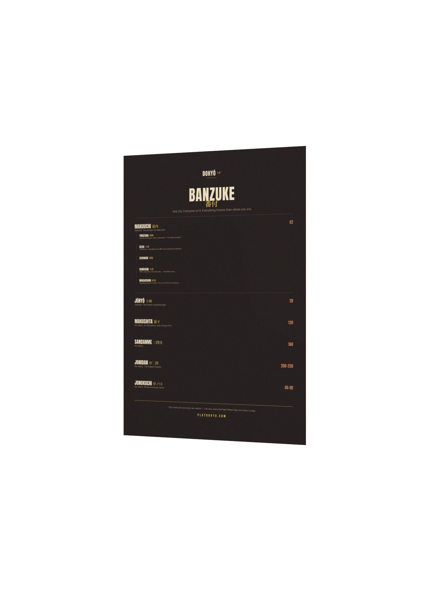 Banzuke Ladder — The Six Divisions product image (2)