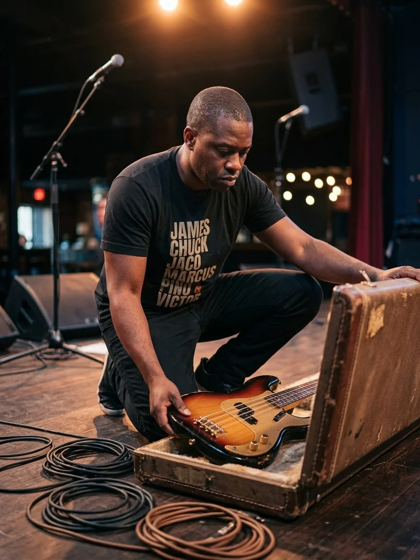 Legendary Bassists Tribute Tee | Jazz & Funk Bass Legends Shirt product image (23)