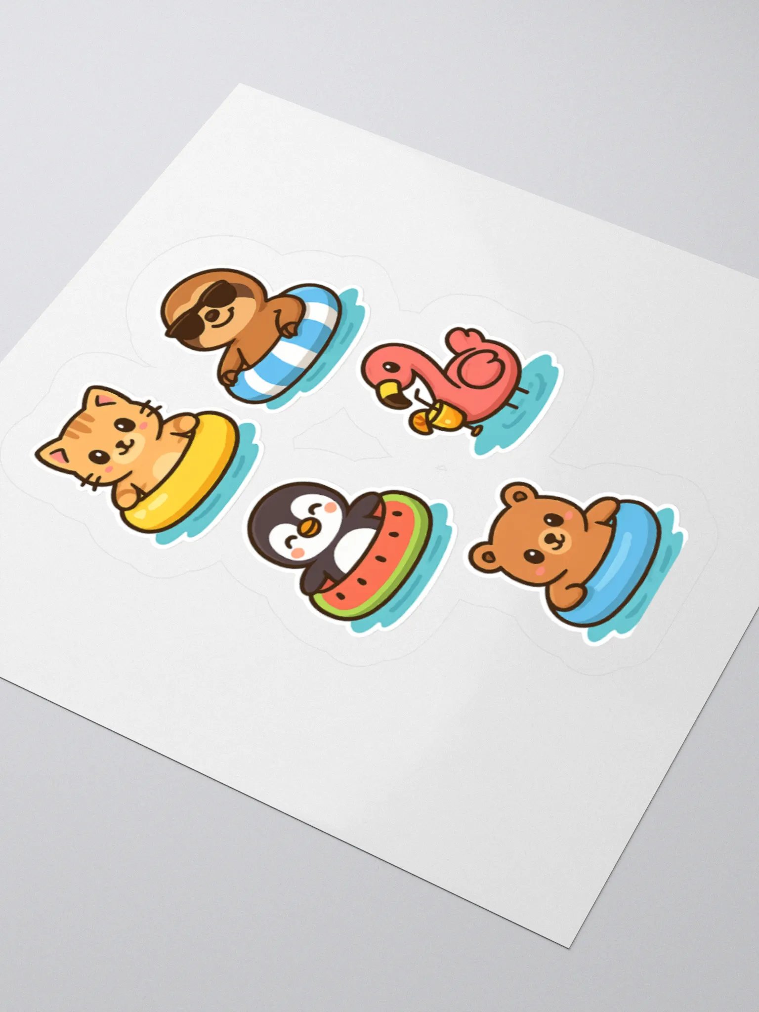 Animal Pool Party Sticker Set product image (3)