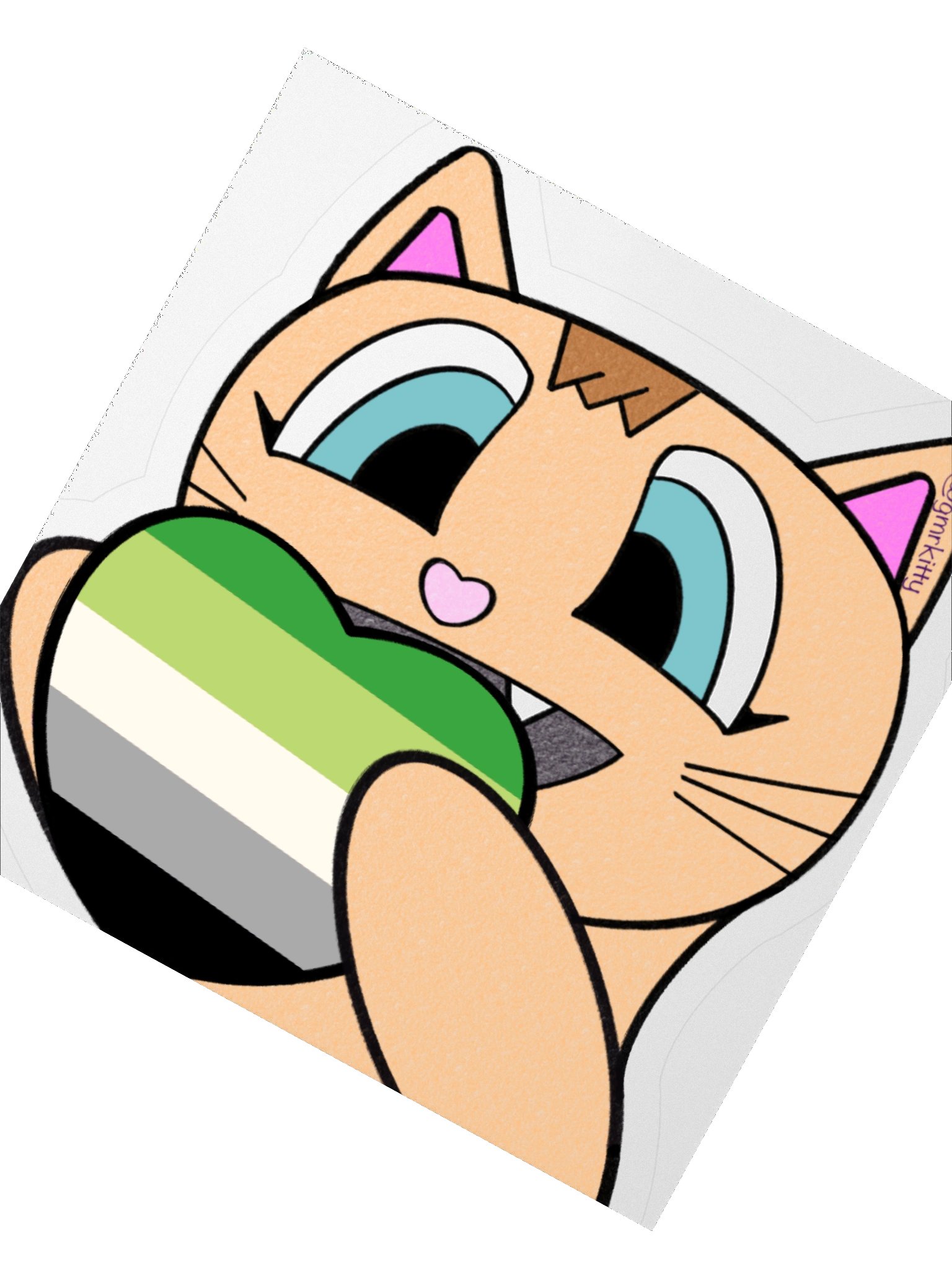 Aro Pride Kitty Sticker product image (5)