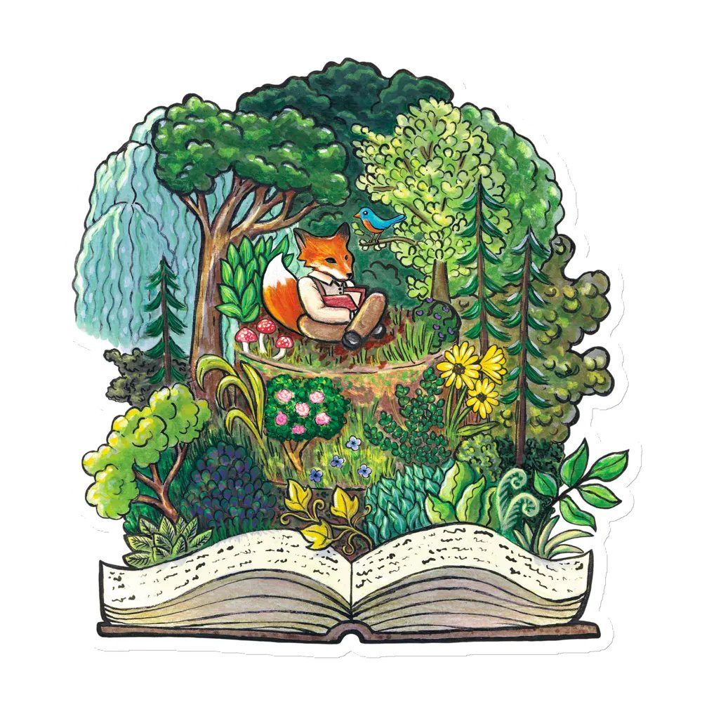 Fantasy Forest Fox Cake - 6 Inch Magnet product image (2)